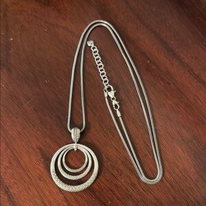 Brighton Loretta Feather necklace. 36” chain. GUC.